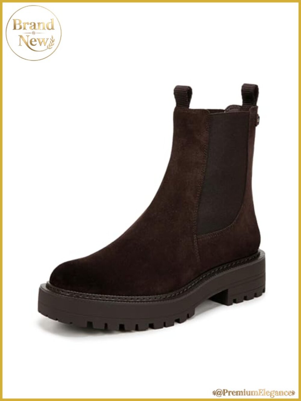 Sam Edelman Laguna Waterproof Chelsea Ankle Boot Leather Block Heel